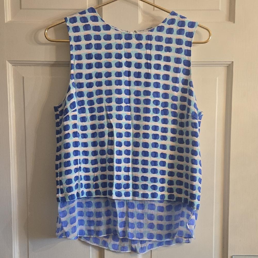 Kate Spade Blue and White Patterned Blouse